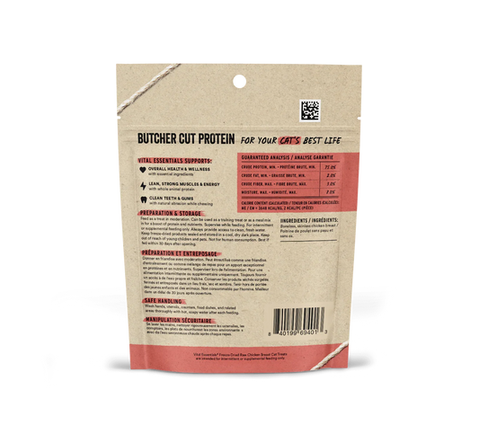 Vital Essentials Freeze-Dried Chicken Breast - Premium Cat Treats (1oz)