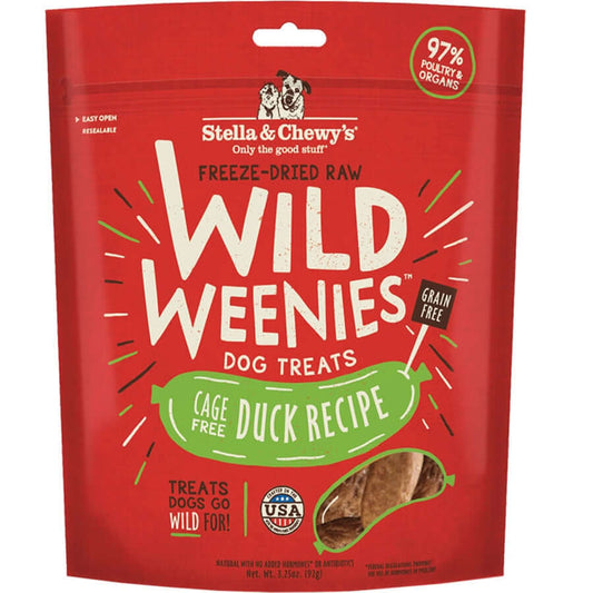 Stella And Chewys Dog Freeze Dried Weenie Duck 3.25 oz.