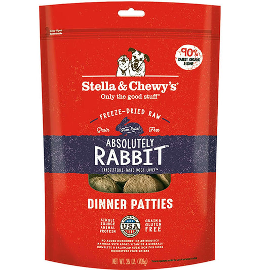 Stella & Chewy's Freeze-Dried Rabbit Dinner Patties Dog Food - 25oz