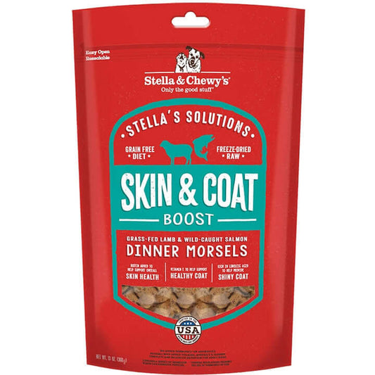 Stella and Chewys Dog Solutions Skin and Coat Boost Lamb and Salmon 13 Oz