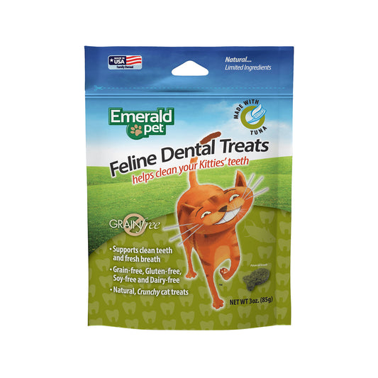 Emerald Pet Feline Dental Cat Treats Tuna 3 oz