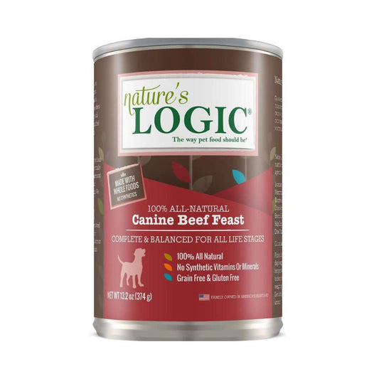 Nature's Logic Beef Recipe Wet Dog Food - 13.2 oz Cans (Case of 12)