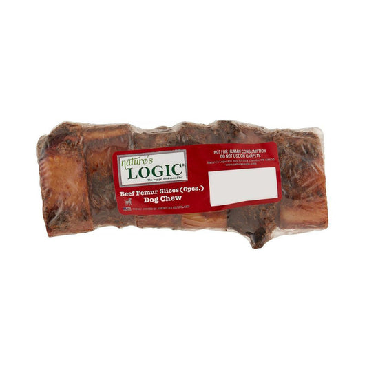 Natures Logic Dog Sliced Beef Femur - 6 Count