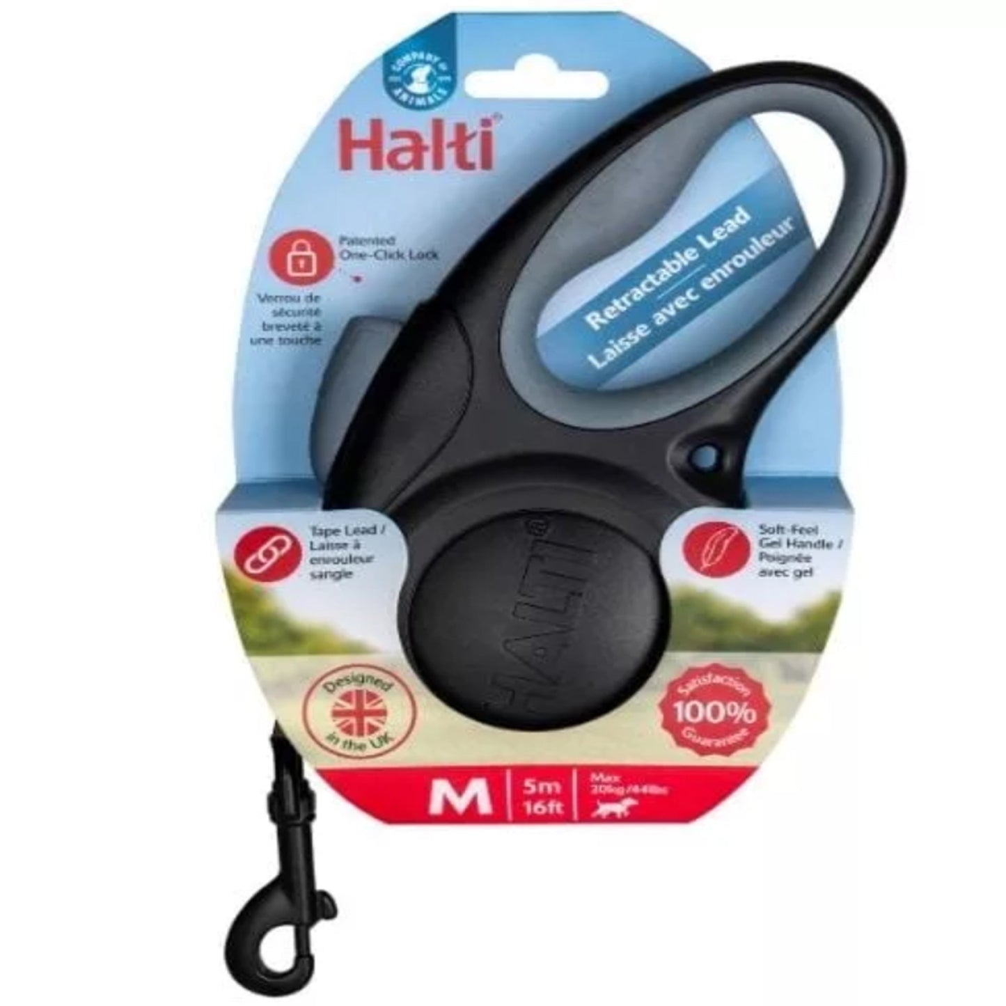 Halti Retractable Dog Lead - Black Large | Premium Control & Freedom