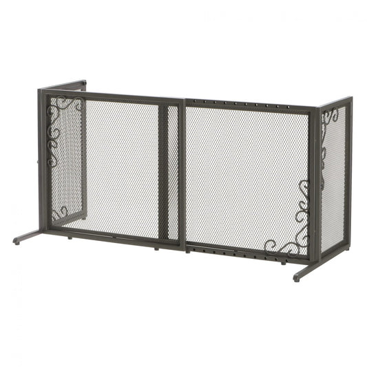 Richell SM Freestanding Metal Mesh Pet Gate - Antique Bronze