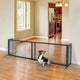 Richell Large Freestanding Metal Mesh Pet Gate - Antique Bronze
