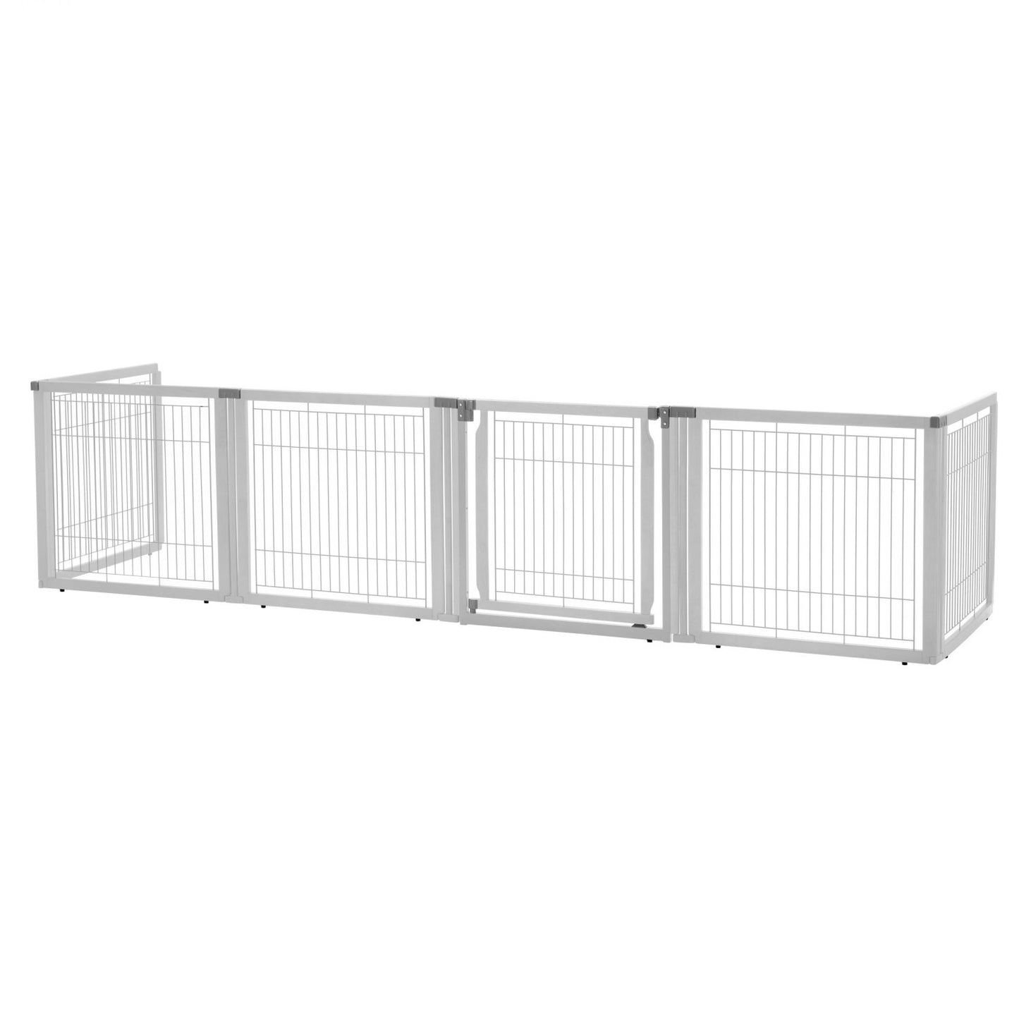 Richell Convertible Elite 6 Panel Pet Gate - Premium Origami White
