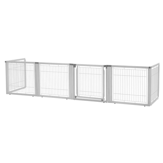 Richell Convertible Elite 6 Panel Pet Gate - Premium Origami White