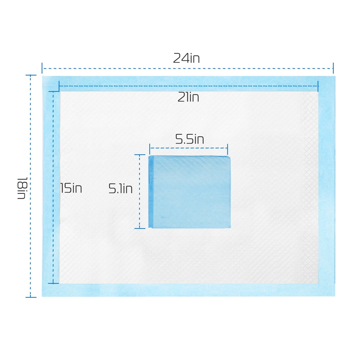 Premium Dog Training Pads - 50 Pack Puppy Pee Pads 24x18 Inch Super Absorbent