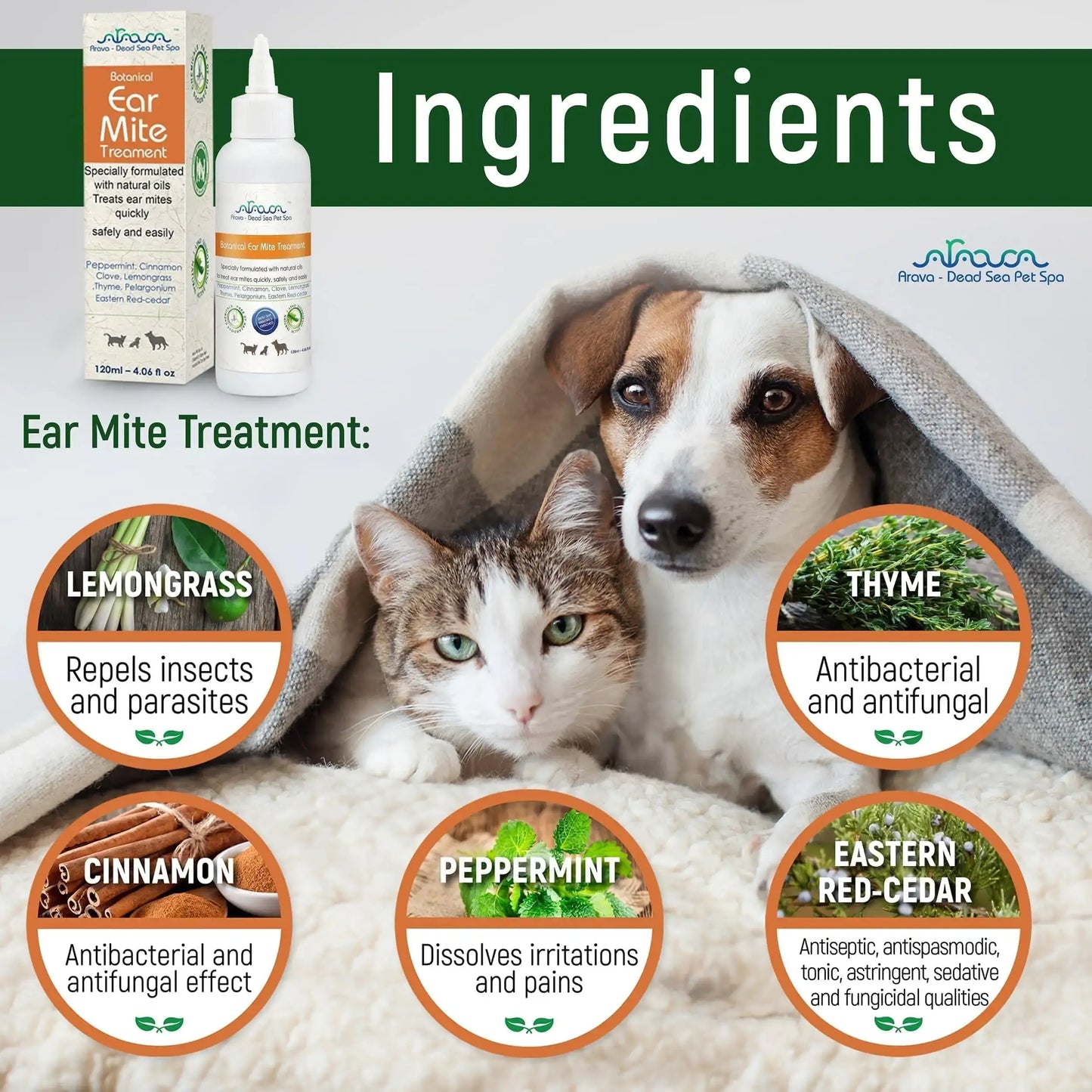 Ear Mite Relief for Dogs & Cats - Natural Treatment Solution