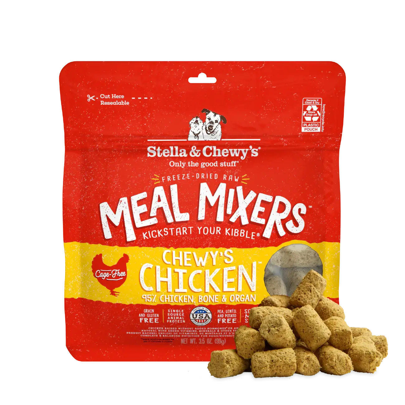 Stella & Chewy's Chicken Meal Mixers Freeze-Dried Raw Dog Food Topper - 18 oz
