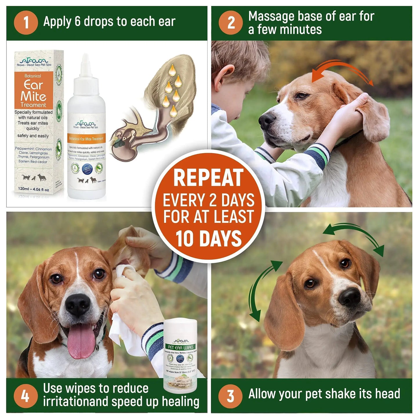Ear Mite Relief for Dogs & Cats - Natural Treatment Solution