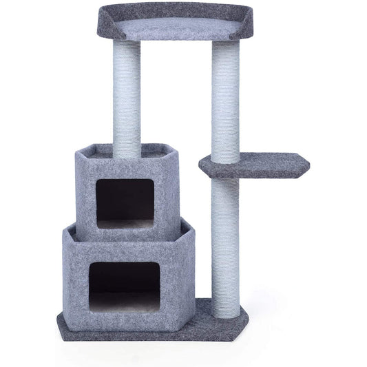 Prevue Pet Products Kitty Power Paws Sky Condo - Multi-Level Cat Tree with Scratching Posts