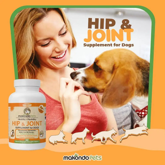Advanced Hip & Joint Support for Dogs - Glucosamine, Chondroitin, MSM & Turmeric