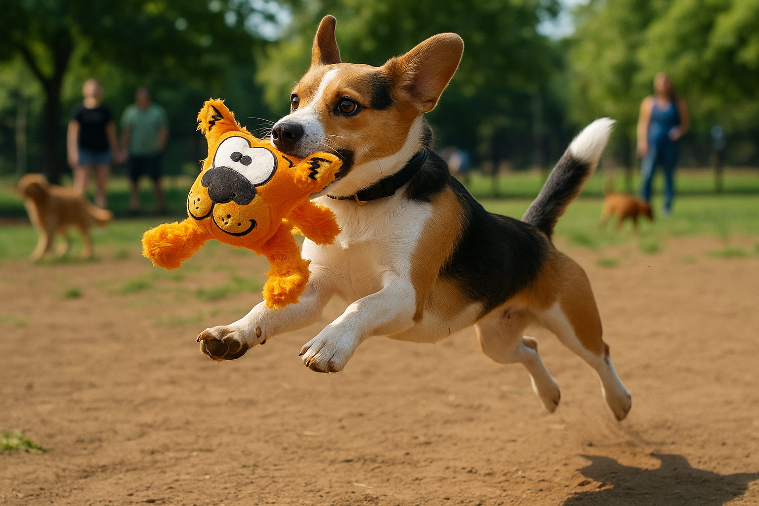 Active play at dog park