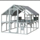 Large Outdoor Cat Enclosure with Platform - 110" Premium Cat Fence & Play Area