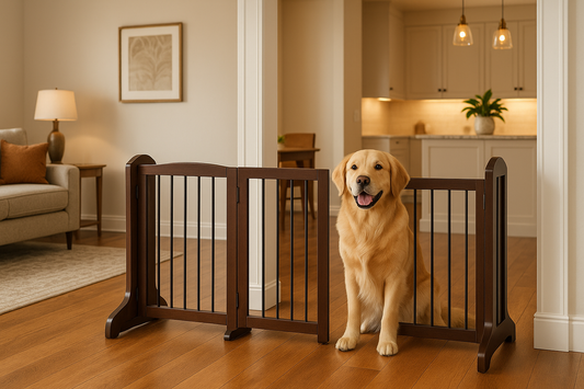 Large Bay Isle Freestanding Pet Gate - Tall