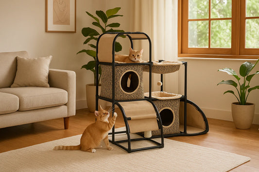 Prevue Pet Products Catville Townhome - Leopard Print