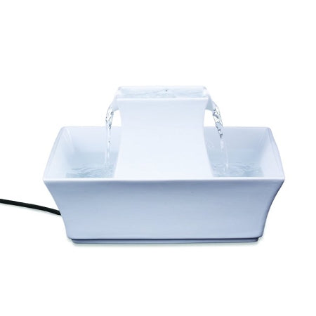 Drinkwell White Ceramic Pagoda Fountain - Enhance Your Pet's Hydration Experience