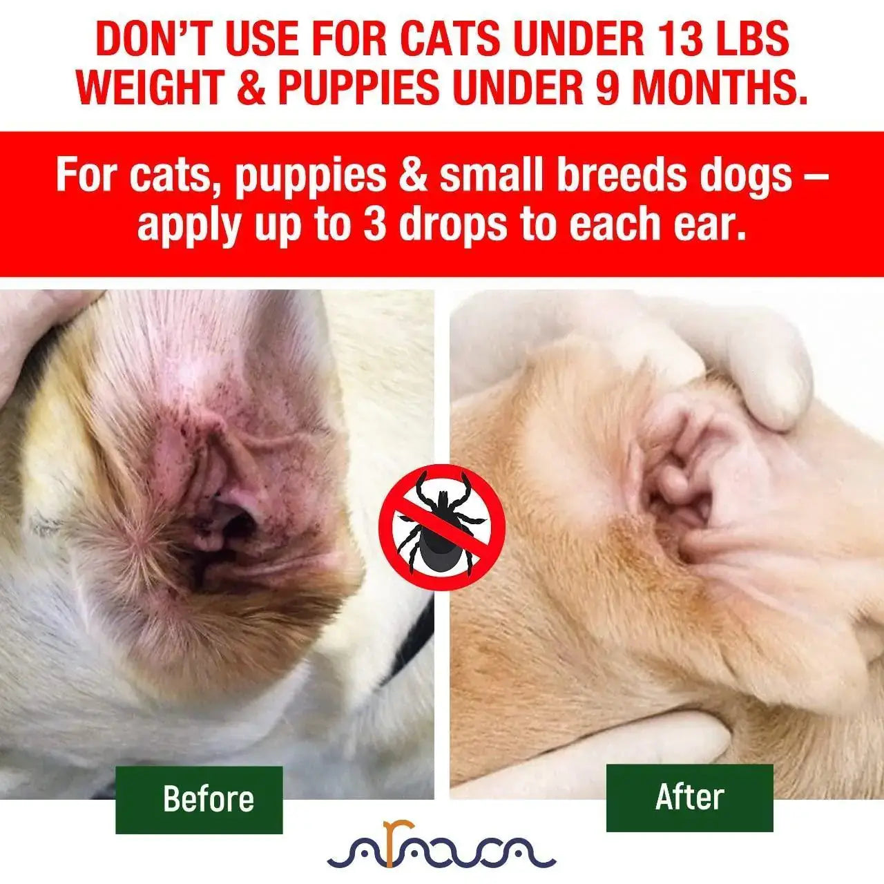 Ear Mite Relief for Dogs & Cats - Natural Treatment Solution